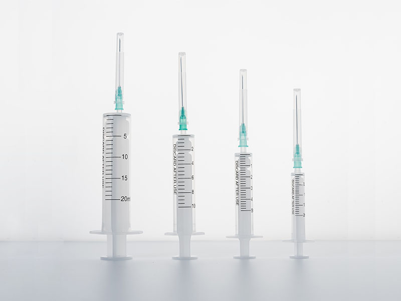  Two-piece syringe with needle